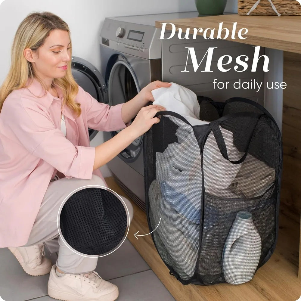 Large Collapsible Mesh Laundry Basket