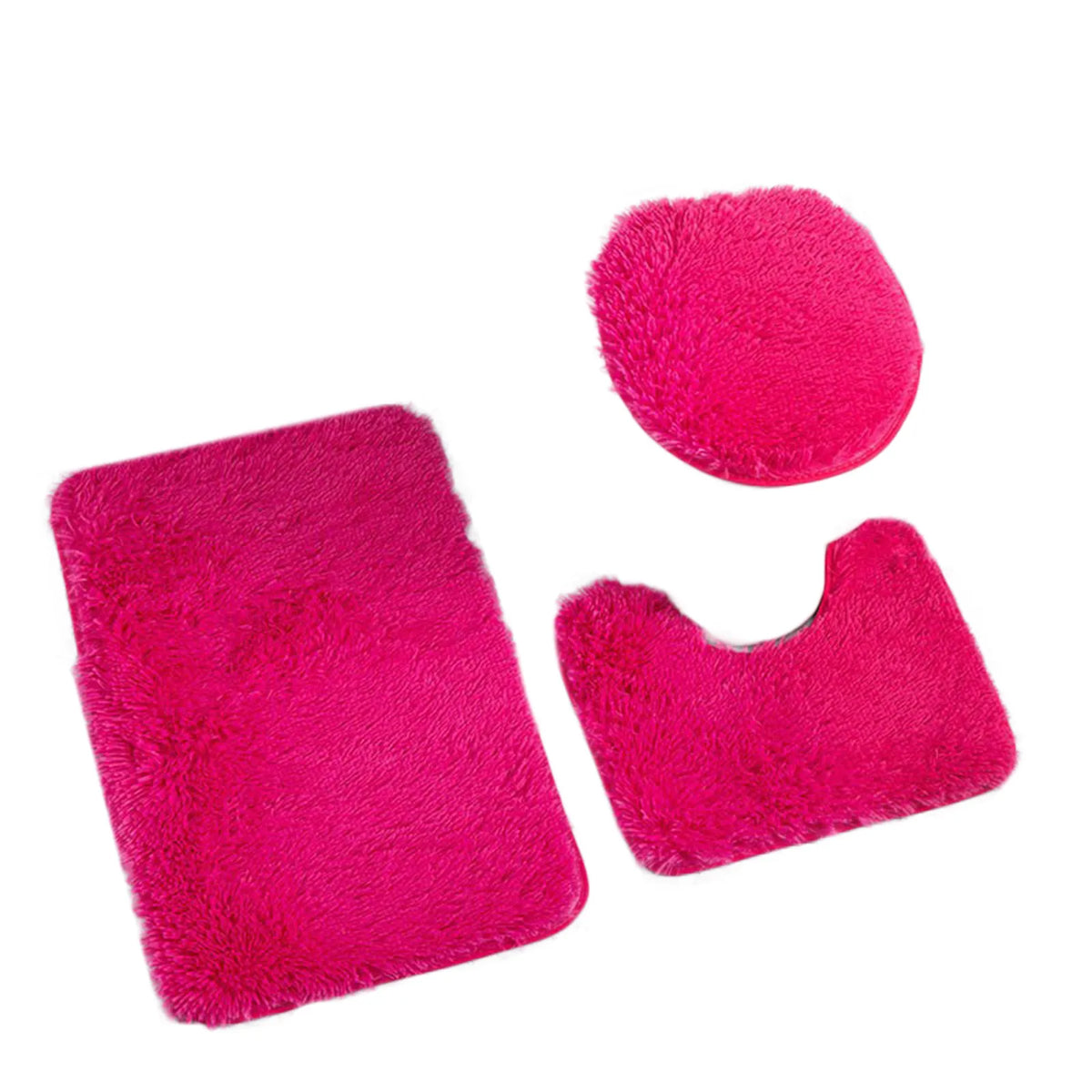3-Piece Bathroom Rug & Toilet Lid Cover Set