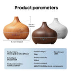 Wood Grain Aromatherapy Diffuser USB Humidifier Desktop Air Purifier Aroma Cool Mist Difusor/Essential Oil Set
