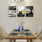 Wine Canvas Wall Art Set for Dining Room