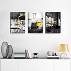 Wine Canvas Wall Art Set for Dining Room