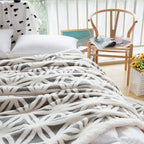 Sherpa Fleece Throw Blanket – Grey, 71" x 80"