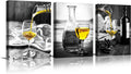 Wine Canvas Wall Art Set for Dining Room
