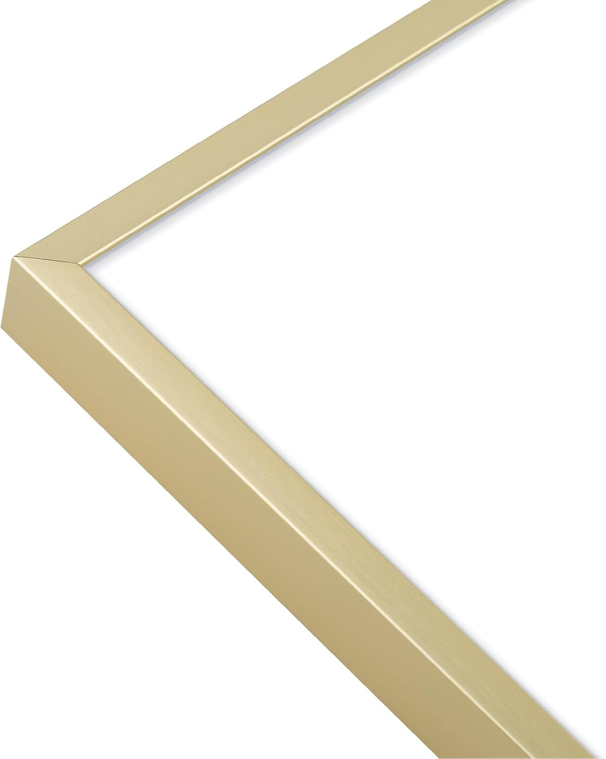 8" x 8" Aluminum Picture Frame with Mat – Gold
