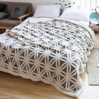 Sherpa Fleece Throw Blanket – Grey, 71" x 80"
