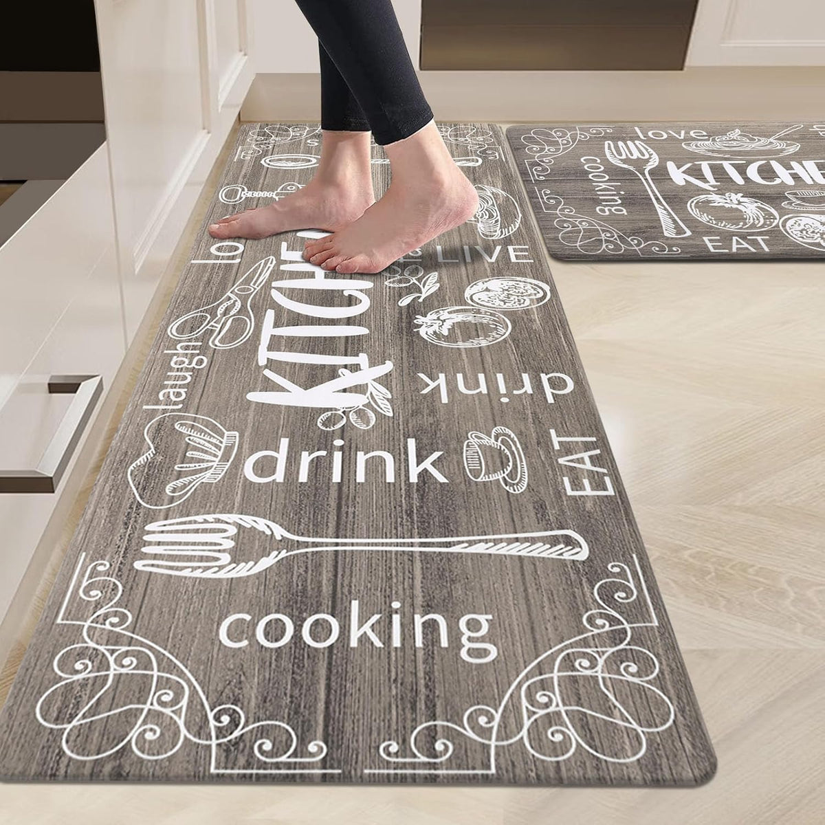 Anti-Fatigue Kitchen Rugs Set of 2