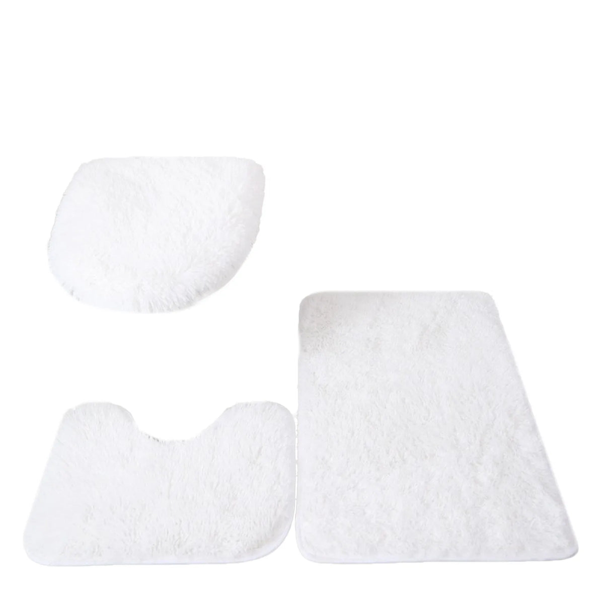 3-Piece Bathroom Rug & Toilet Lid Cover Set