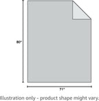 Sherpa Fleece Throw Blanket – Grey, 71" x 80"