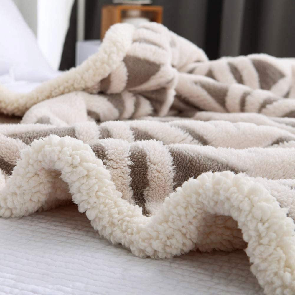 Sherpa Fleece Throw Blanket – Grey, 71" x 80"