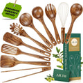 Teak Wood Kitchen Utensil Set – 10 Piece Cooking Tool Collection