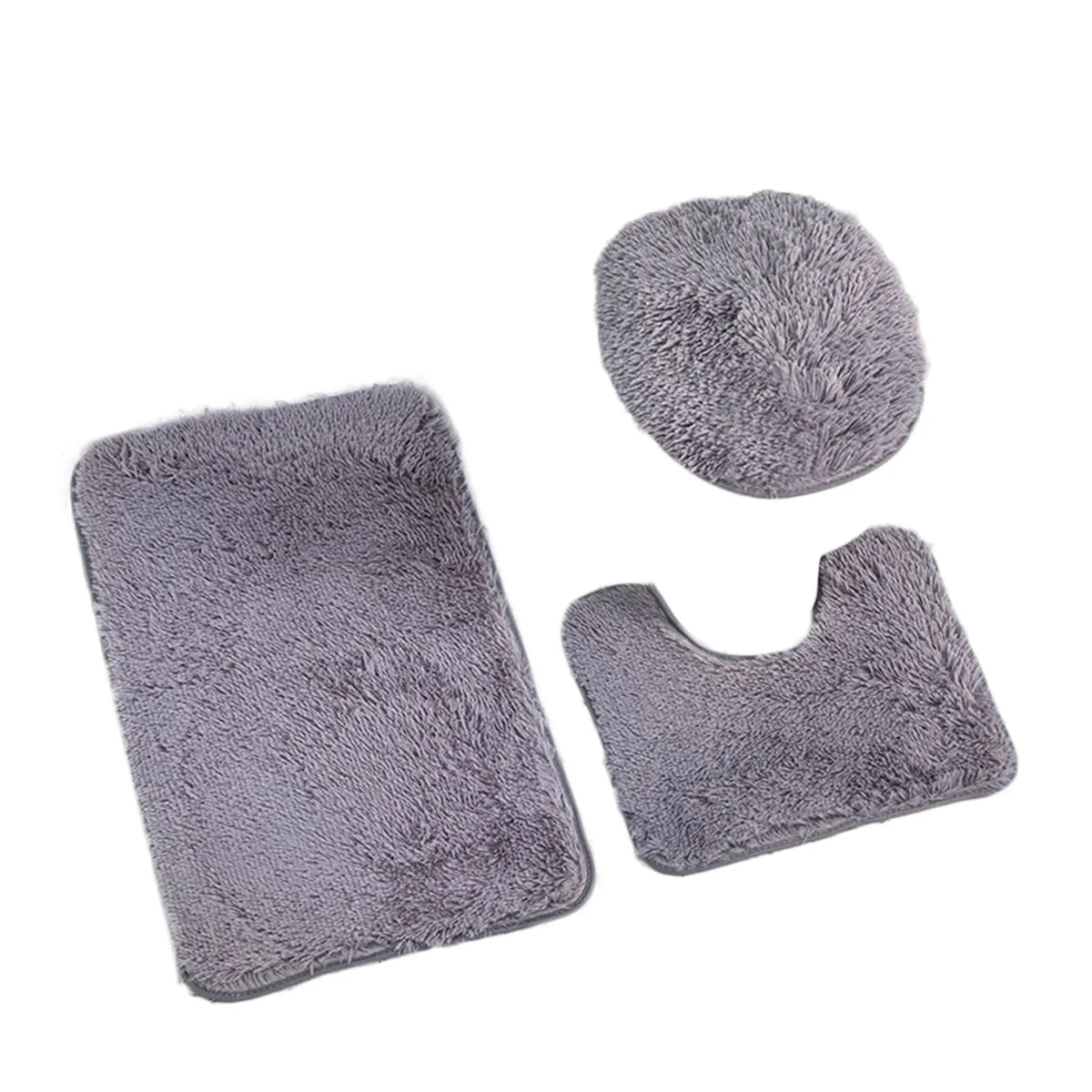 3-Piece Bathroom Rug & Toilet Lid Cover Set