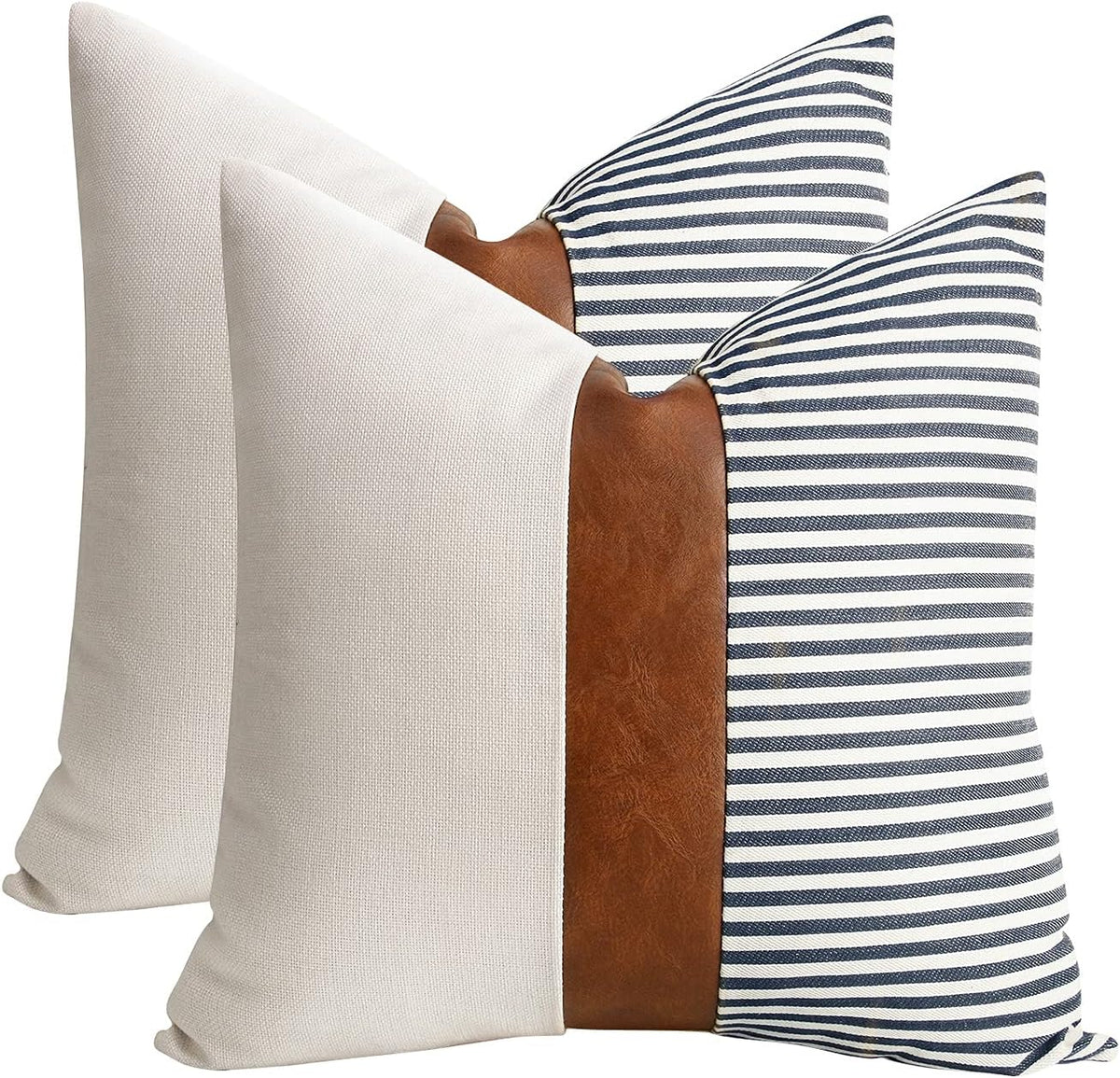 Farmhouse Stripe Pillow Covers Set of 2 – 20" x 20"