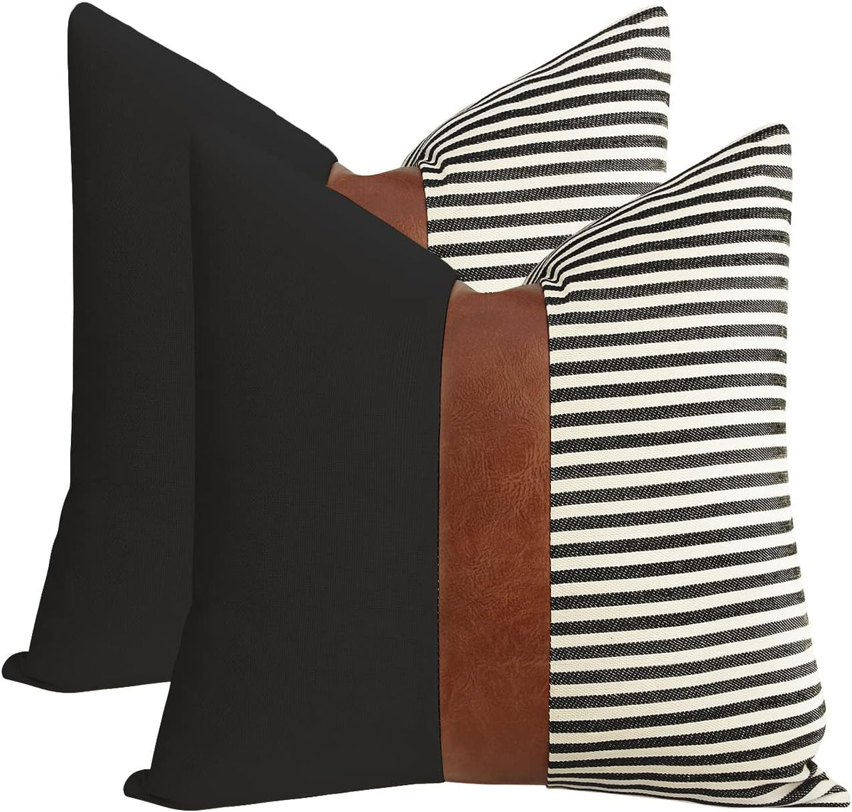 Farmhouse Stripe Pillow Covers Set of 2 – 20" x 20"