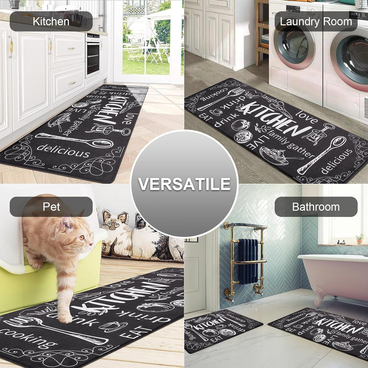 Anti-Fatigue Kitchen Rugs Set of 2