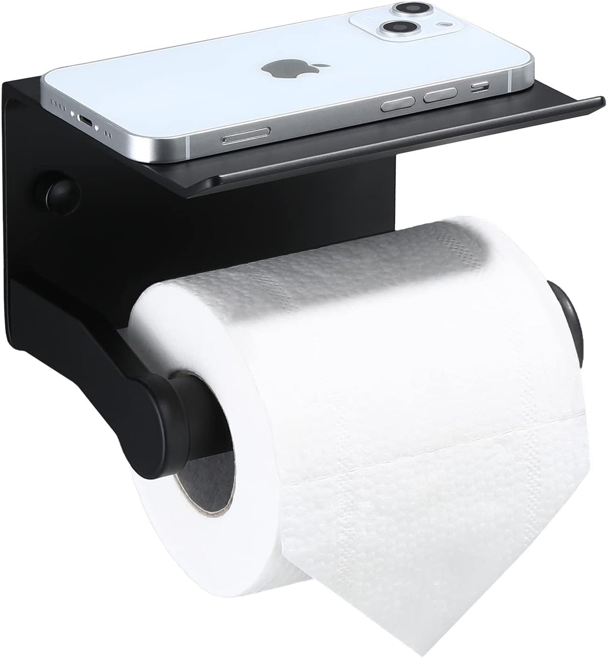 Toilet Paper Holder with Storage Shelf
