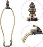 Antique Brass Lamp Finial Caps – Set of 2