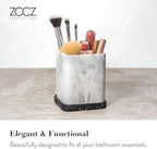 Marble Look Toothbrush Holder with Detachable Tray