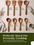 Teak Wood Kitchen Utensil Set – 8 Piece Cooking Tool Collection