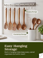 Teak Wood Kitchen Utensil Set – 10 Piece Cooking Tool Collection