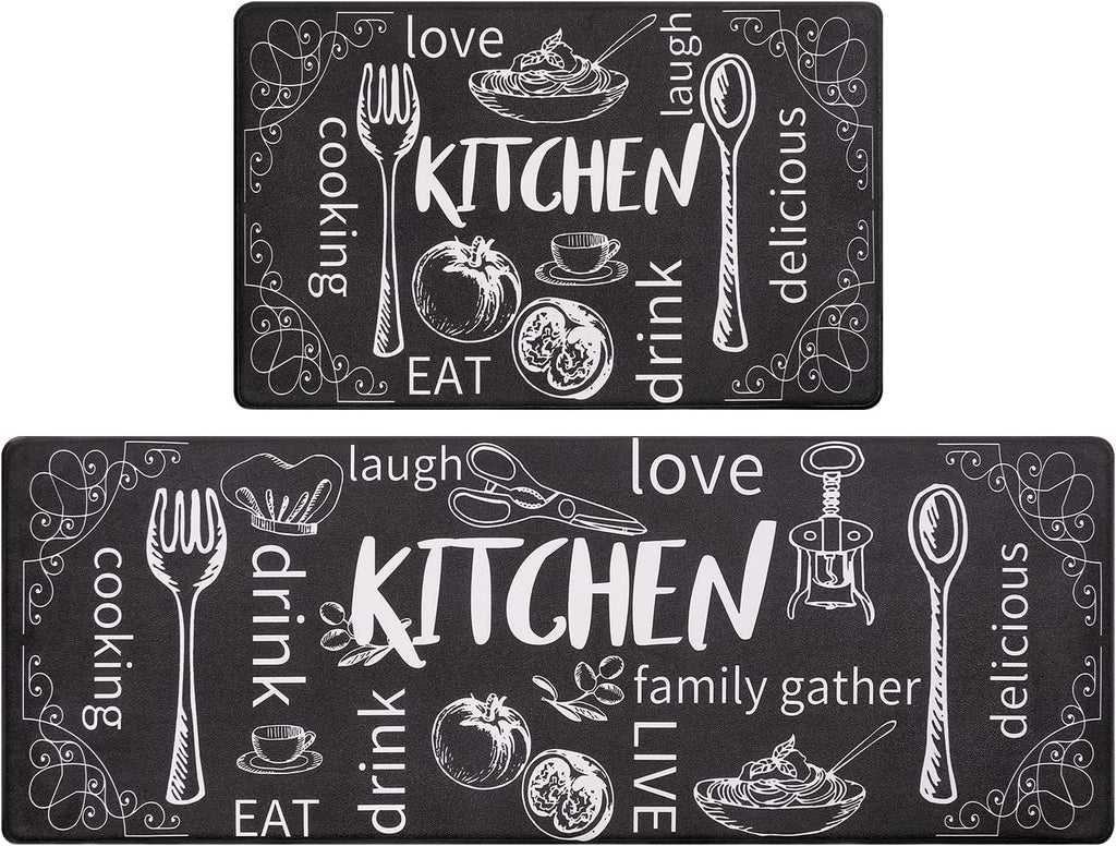 Anti-Fatigue Kitchen Rugs Set of 2