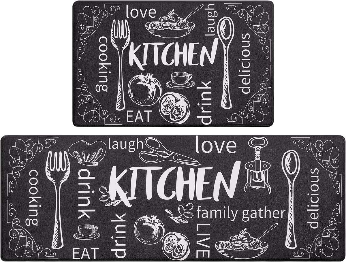 Anti-Fatigue Kitchen Rugs Set of 2