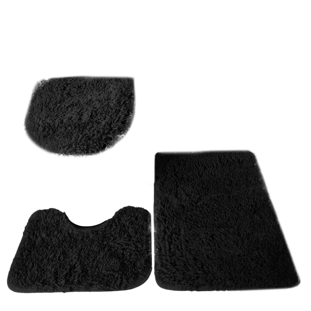 3-Piece Bathroom Rug & Toilet Lid Cover Set