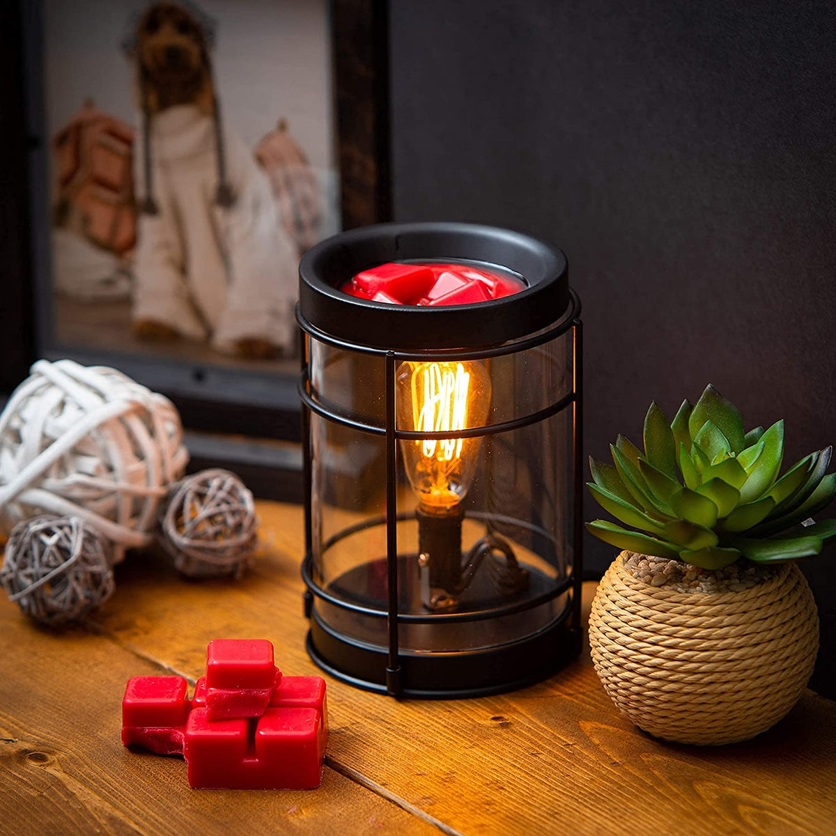 Vintage Bulb Electric Candle Warmer with Timer