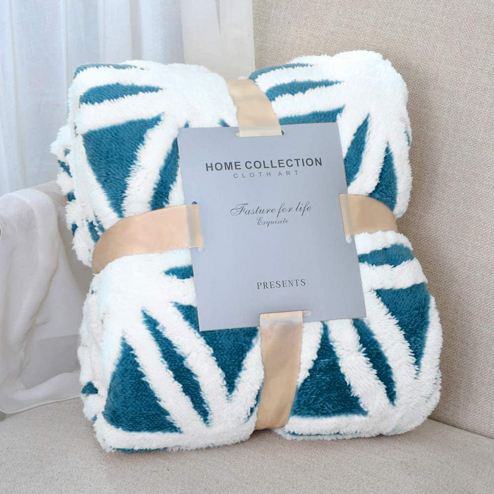 Sherpa Fleece Throw Blanket – Grey, 71" x 80"