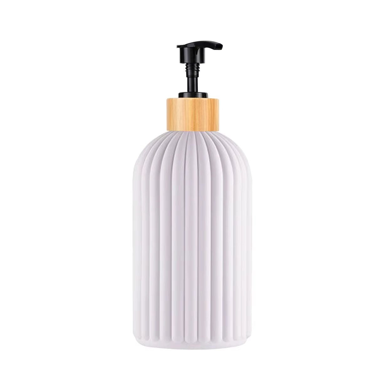 Bathroom Countertop Organizer with Soap Dispenser, Cotton Storage & Toothbrush Holder