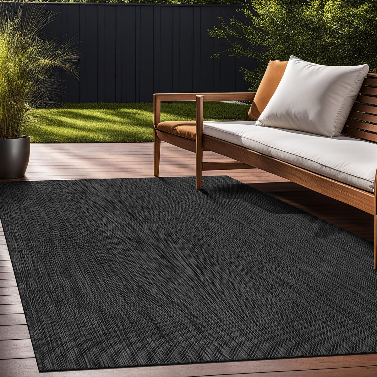 Waikiki Boho Indoor Outdoor Rug – 5' x 7' Azure & White