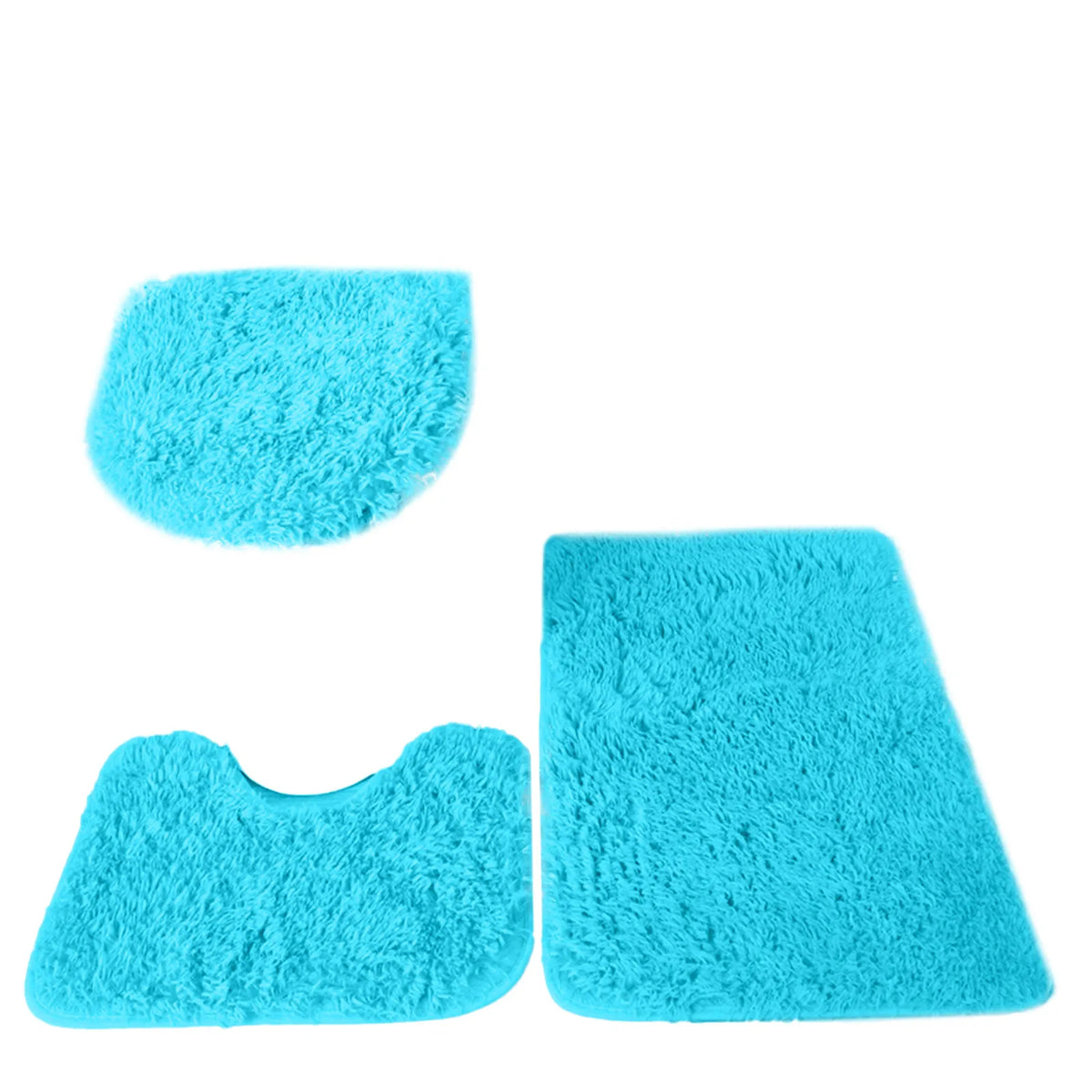 3-Piece Bathroom Rug & Toilet Lid Cover Set