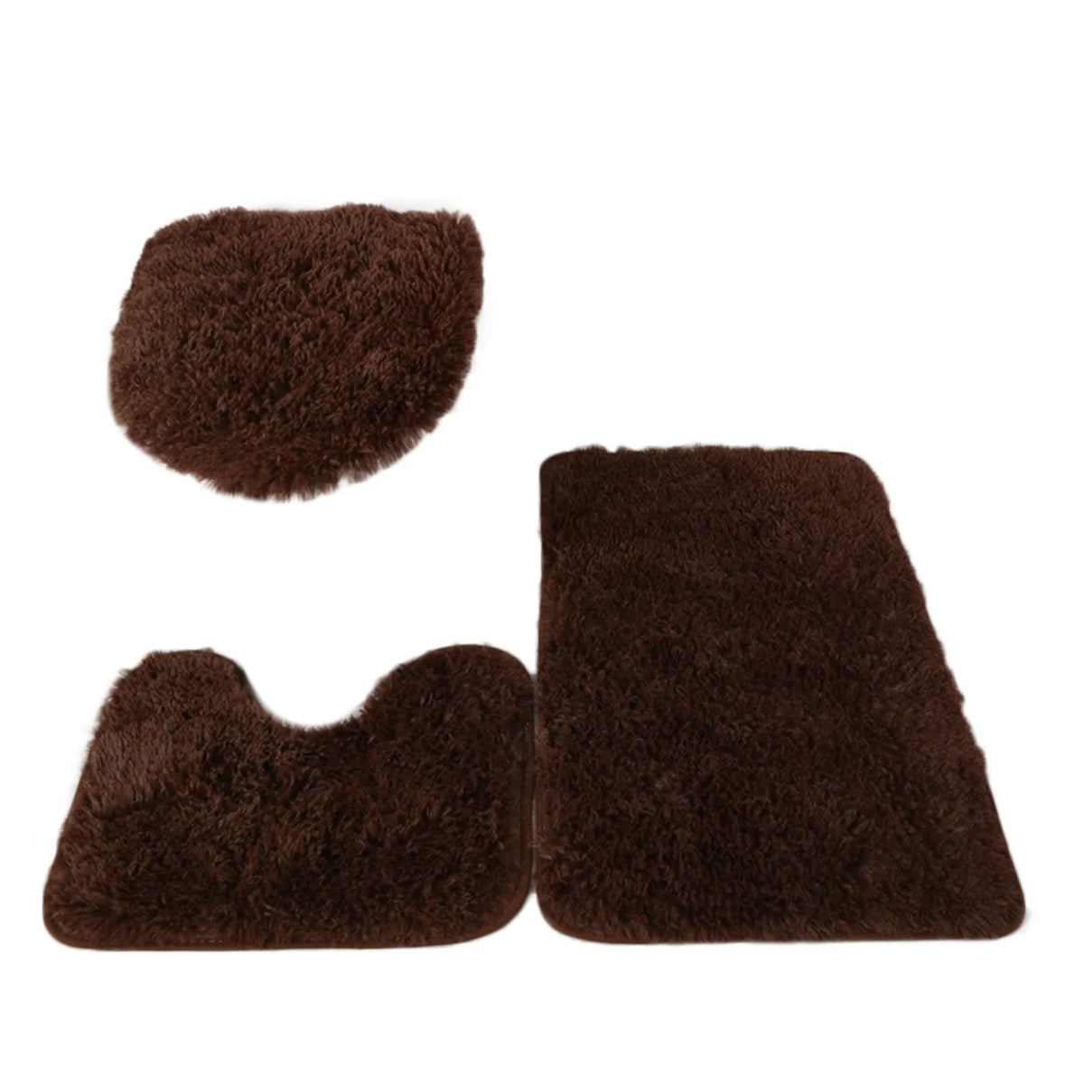 3-Piece Bathroom Rug & Toilet Lid Cover Set