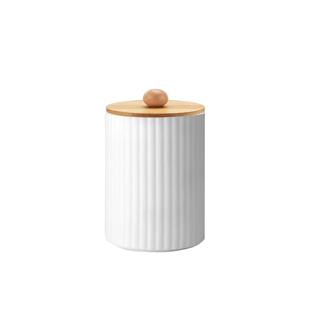 Bathroom Countertop Organizer with Soap Dispenser, Cotton Storage & Toothbrush Holder