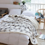 Sherpa Fleece Throw Blanket – Grey, 71" x 80"