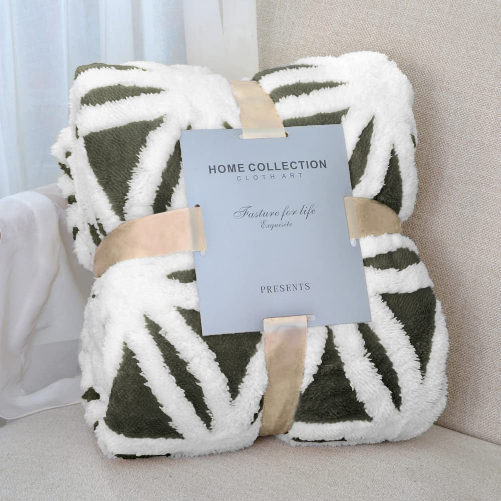 Sherpa Fleece Throw Blanket – Grey, 71" x 80"