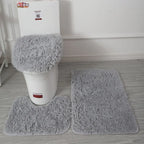3-Piece Bathroom Rug & Toilet Lid Cover Set