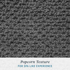 Franklin 100% Cotton Popcorn Textured Hand Towels – 6 Pack, Charcoal