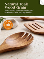 Teak Wood Kitchen Utensil Set – 8 Piece Cooking Tool Collection