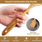 Teak Wood Kitchen Utensil Set – 8 Piece Cooking Tool Collection