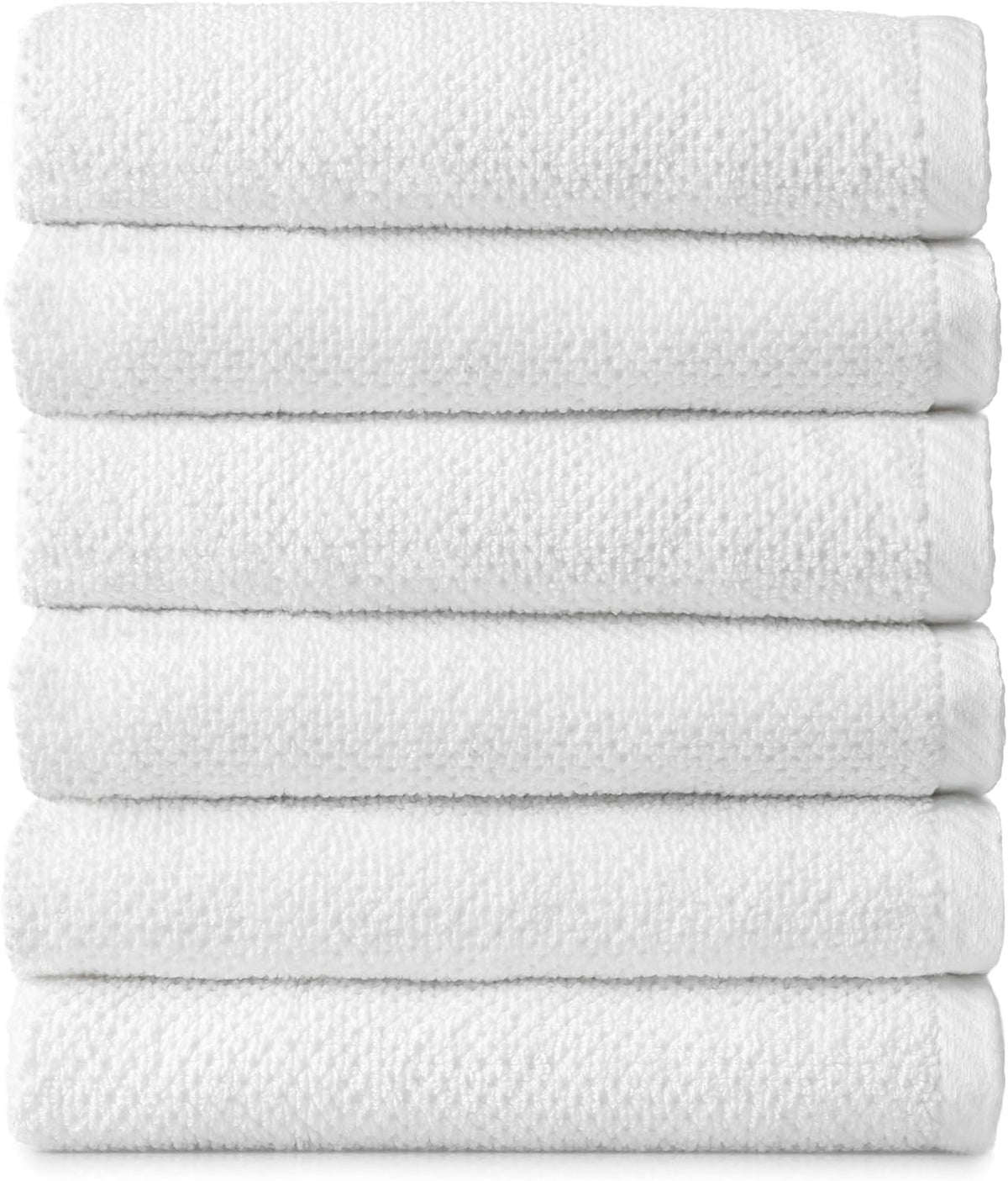 Franklin 100% Cotton Popcorn Textured Hand Towels – 6 Pack, Charcoal