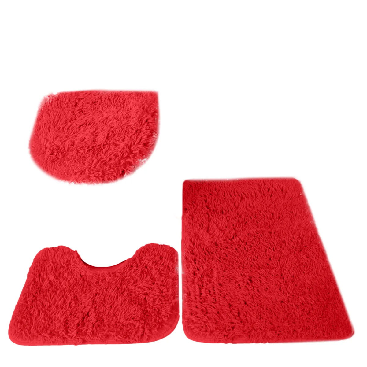 3-Piece Bathroom Rug & Toilet Lid Cover Set