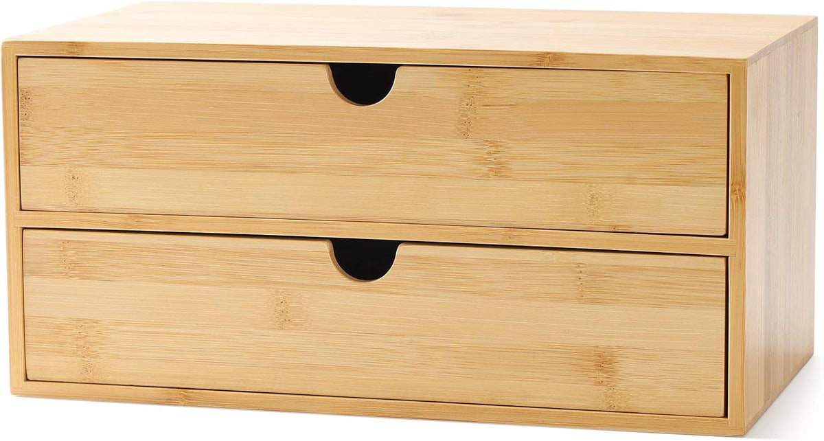 Bamboo Desk Organizer with 3 Drawers
