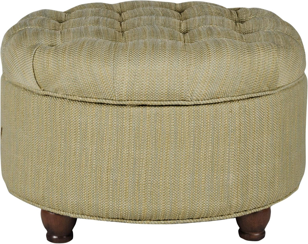 Large Button Tufted Velvet Storage Ottoman – Berry
