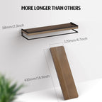 Floating Shelves Wall Mounted Set of 2, Rustic Wood Wall Storage Shelves for Bedroom,Living Room,Bathroom, Kitchen Brown