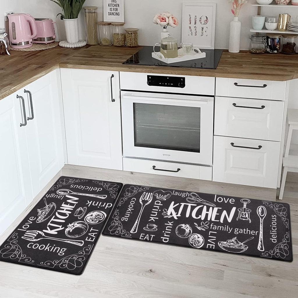 Anti-Fatigue Kitchen Rugs Set of 2