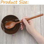 Korean-Style Wooden Spoons Set of 6 – 9 Inch Nanmu Wood