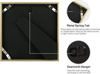 8" x 8" Aluminum Picture Frame with Mat – Gold