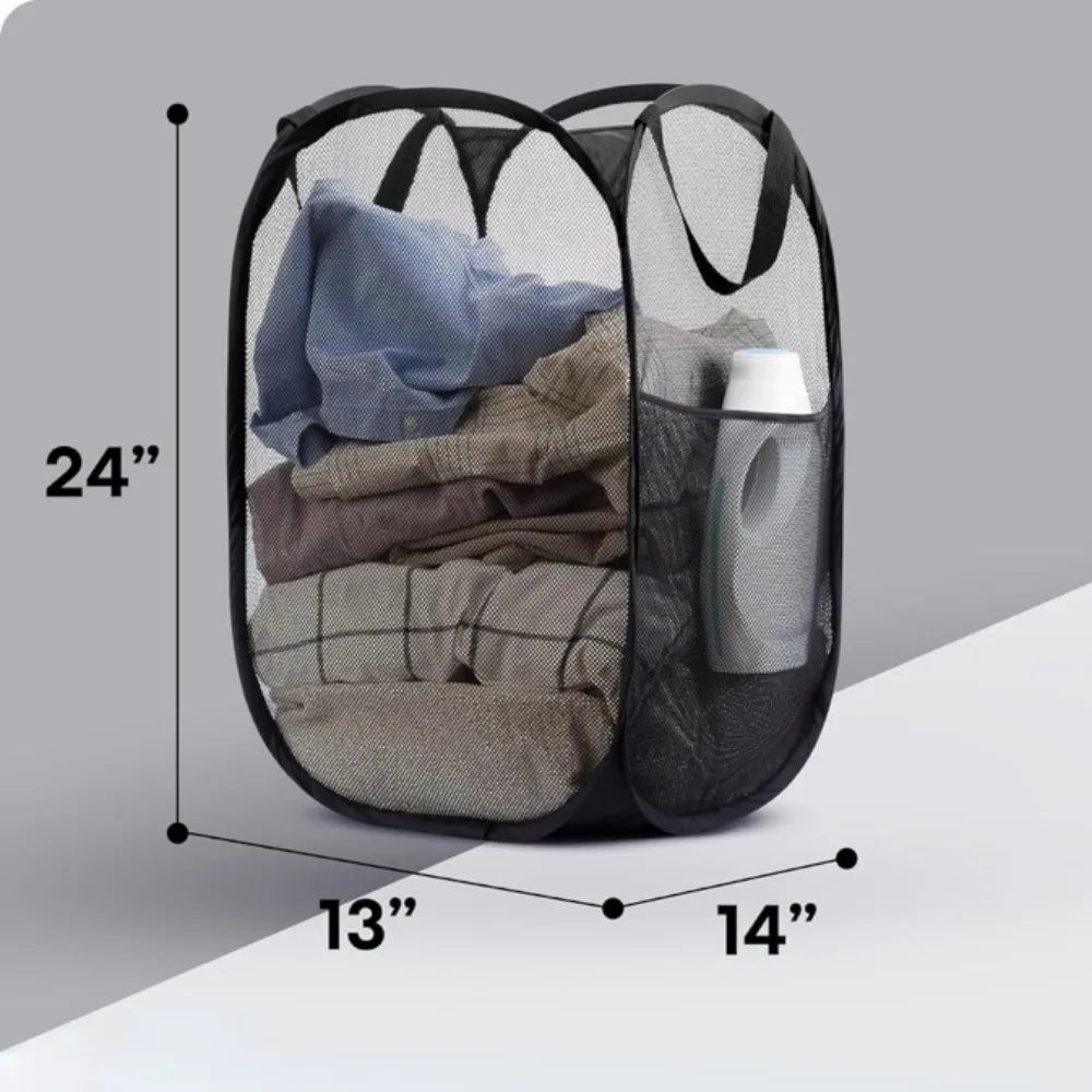 Large Collapsible Mesh Laundry Basket