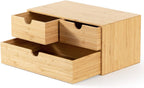 Bamboo Desk Organizer with 3 Drawers